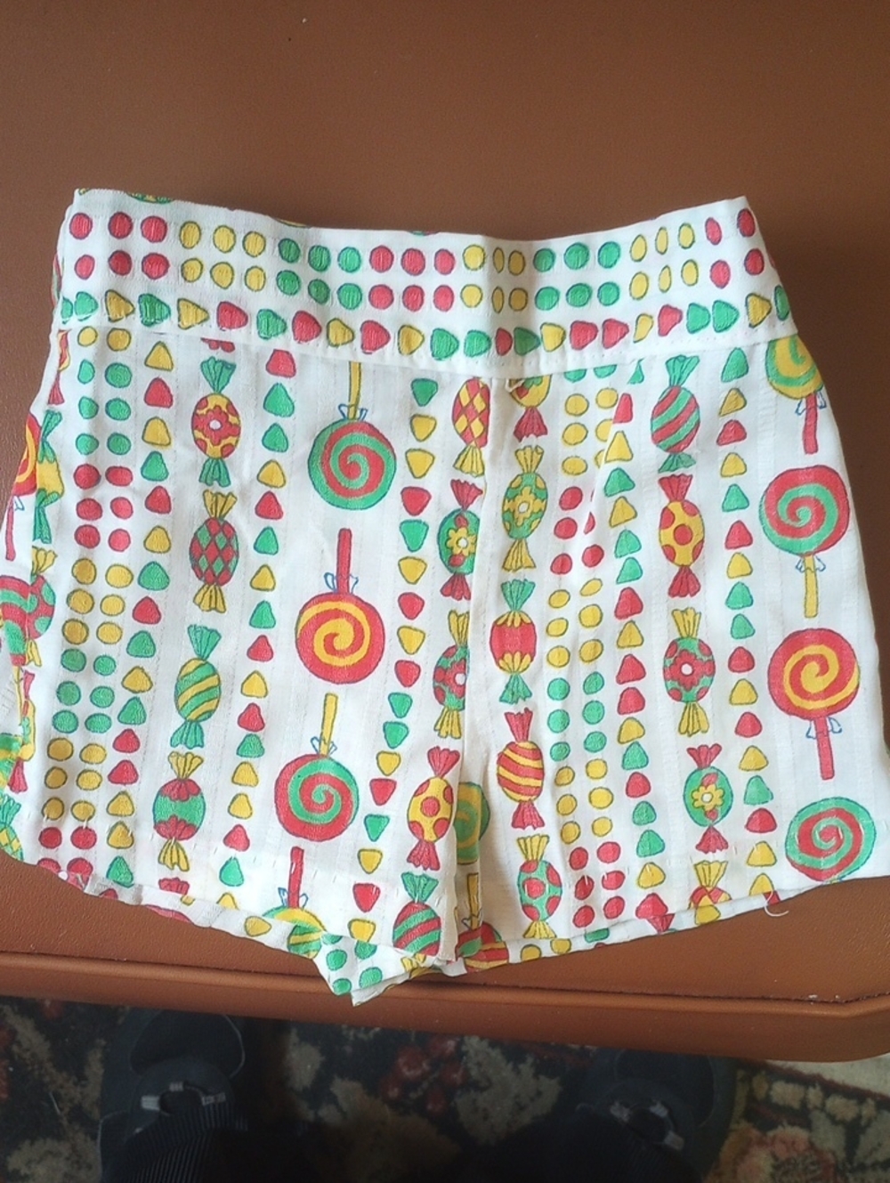 Health-Tex Colorful Lollipop & Candy Vintage Shorts. Red Green Yellow White